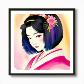 In the Heart of Japan: The Art and Beauty of the Geisha Art Print