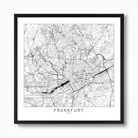 Frankfurt Map Art Print