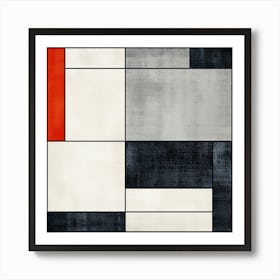 Ethereal Echo: Squares Art Print