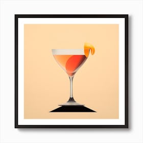 Bar Art Cocktail Dirty Martini Warm Neutral Tones Art Print