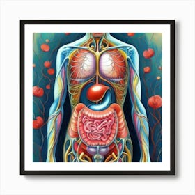 Organs Of The Human Body 9 Art Print