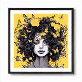 Butterfly Girl 22 Art Print