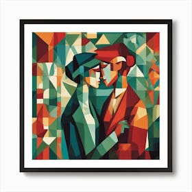 Essence Of Victorian Era Cubism Style Art Print