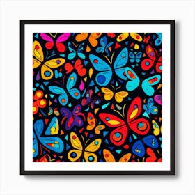 Colorful Butterflies 4 Art Print