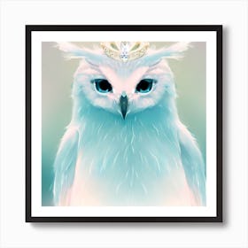 Owl With Tiara Art Print