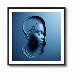 Silhouette a woman 16 Art Print