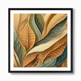 Firefly Beautiful Modern Detailed Botanical Rustic Wood Background Of Herbs And Spices; Illustration (4) Art Print