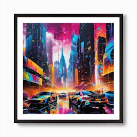 Futuristic Cityscape 129 Art Print