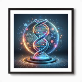 DNA Double Helix - 4 Art Print