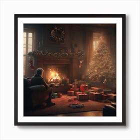 Christmas Tree Stock Videos & Royalty-Free Footage 9 Art Print