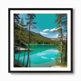 Blue Lake 6 Art Print