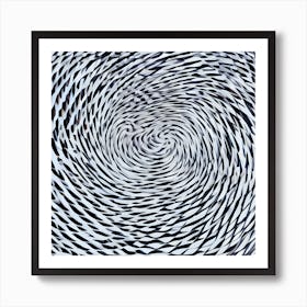 Spiral In Black And White Art Print