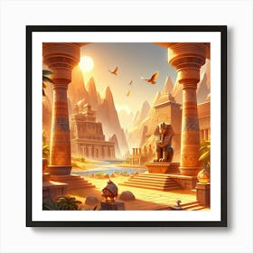 Egyptian Temple Art Print