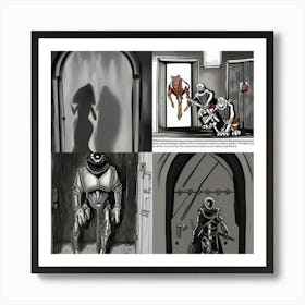 Old Grey Door Of Horrors Art Print