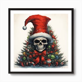 Merry Christmas! Christmas skeleton 17 Art Print