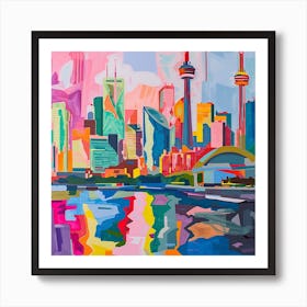 Abstract Travel Collection Toronto Canada 3 Art Print