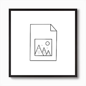 Mountain Shot Square Art Print