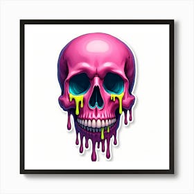 Dripping Skull 2 Art Print