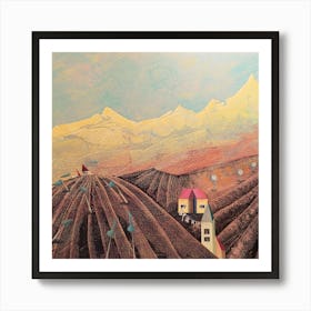 Landscape With Houses Art Print