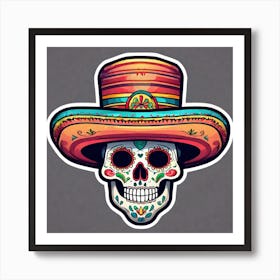 Day Of The Dead Skull 24 Art Print