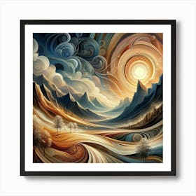 Abstract Landscape Painting 1 Art Print