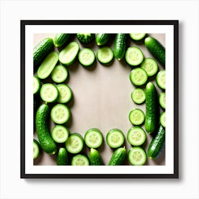 Cucumbers In A Circle 4 Art Print