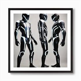 Three Men In Futuristic Suits Art Print