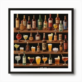 Default Alcoholic Drinks Of Different Countries Aesthetic 0 Art Print