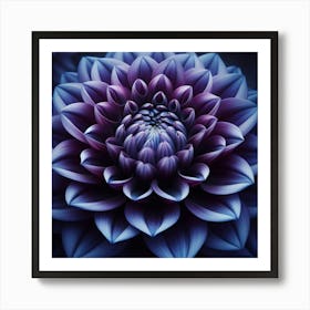 Purple Dahlia Art Print