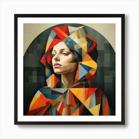 Geometric Belgian Woman 04 Art Print