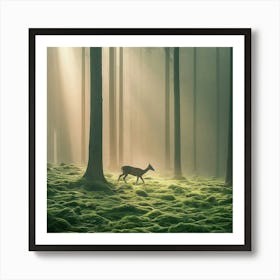 Deer In The Forest art print 8 Art Print