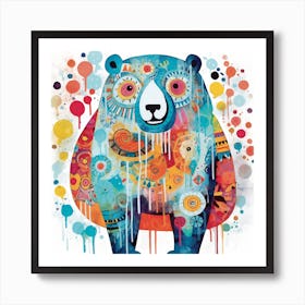 Colorful Bear Art Print