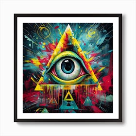 All Seeing Eye Illuminati Art Print
