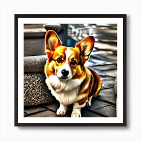 Corgi Dog 9 Art Print