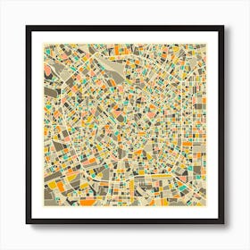 Milan Map Art Print