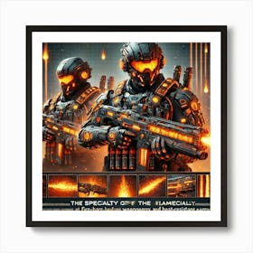 Flameguard Battalion Specialty Fire Armor Art Print