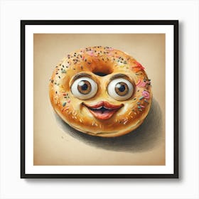 Donut Face Art Print