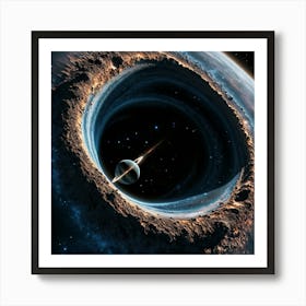 A Black Hole Sucking Planets Into It (4) Art Print