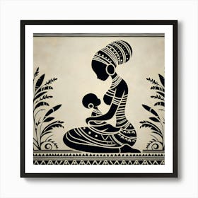 African Mother And Child 1 Art Print