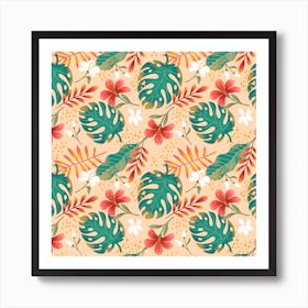 Tropical Summer Square Art Print