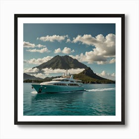 Yacht In The Ocean 6 Art Print