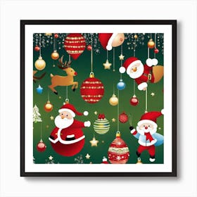 Christmas Ornaments 157 Art Print