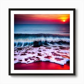 Sunset At The Beach 313 Art Print