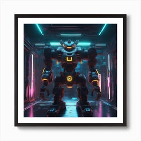 Futuristic Robot 55 Art Print