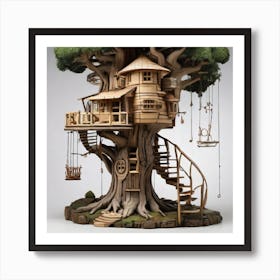 A stunning tree house that is distinctive in its architecture 14 Art Print