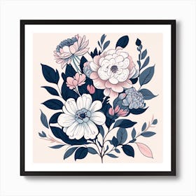 Floral Background Art Print