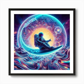 "Psychedelic Surfer" Moon Man Collection [Risky Sigma] Art Print