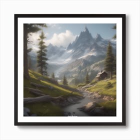 Mountain Landscape 47 Art Print