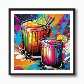 Colorful Drinks 3 Art Print