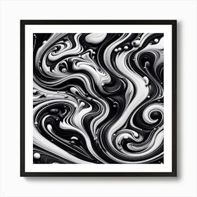 Black and White Abstract Art 284 Art Print